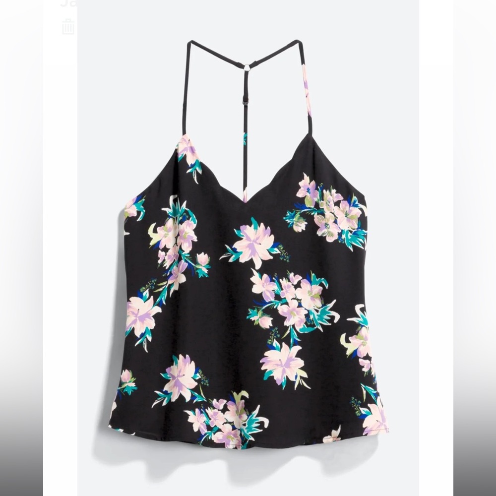 Black Floral women’s tank